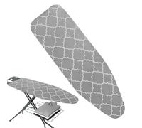 RUHTEUO Housse Table à Repasser Housse de Planche à Repasser avec Bord élastique, Couvre-Coussin Fer réfléchissant la Chaleur, très épais, résistant, imprimé, rembourré Table a Repasser XXL(100x34cm)