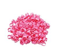 RUHTEUO Outil d'identification des Animaux, 25 pièces, 100, Pattes de Poulet et Pigeon, Petit Anneau Pied, Fermoir, Patte volaille, Poussin, Canard, oie(Pigeon Pinks 100pcs)