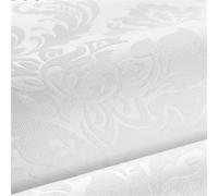 RUHTEUO Papier peint Papier peint damassé 3D en relief, motif floral texturé, for chambre à coucher, salon, décoration d'intérieur(Color1,0.530mx3.0m)