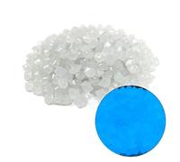 RUHTEUO Pierres Lumineuses for Aquarium, 200 pièces, Ornement for, Galets Qui Brillent dans la Nuit, décorations extérieures for Cour, pelouse, Chemin, allées pour Décoration de Vase(White)