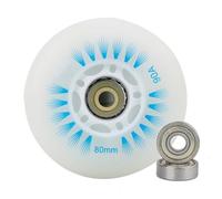 RUHTEUO Roues Flash de Patin à Roues alignées avec roulement Noyau magnétique 64MM-110MM Patins Quad pour Le Patinage en Quad(Blue 80mm)