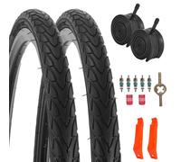 RUHUO Pack de 2 20x1,75 Pneu de Vélo, Pneus et Chambres à Air de Vélo de Montagne 20 Pouces, Pliable Remplacement Pneus de Vélo avec 2 Dépose-Pneus pour Hybride, Vélo de Ville, Urbain (FR)