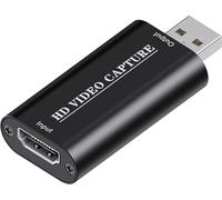 RuhZa Cartes de Capture Audio vidéo, HDMI vers USB 2.0 Full HD 1080p, Via caméscope DSLR Action Cam pour Acquisition Haute définition, Diffusion en Direct et Jeux