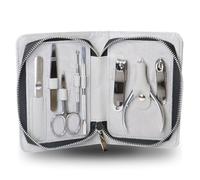 Rui Smiths Kit de Manucure Pro 8 pièces en Acier Inoxydable pour Salon et Maison avec Pince à Cuticules de Précision Professionnelle et Poussoir en Métal Style n°105
