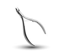 Rui Smiths Pince à Cuticules, Professionnelle, Acier Inoxydable, Poignée Espagnole, Joints à Queue Arrondis, Chromé Mat, Ressort Simple, Ouverture de 4 mm (Quarter Jaw)
