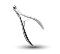 Rui Smiths Pince à Cuticules Professionnelle en Acier au Carbone pour Utilisateurs à Domicile, Poignée Française, Ressort Double, Ouverture de 6 mm (Full Jaw)