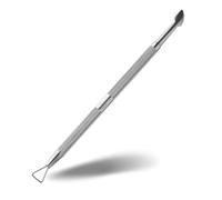 Rui Smiths Pousse Cuticule Professionnel en Métal à Double Extrémité en Acier Inoxydable (Poussoir à Cuticules) et Outil de Grattoir pour Dissolvant de Vernis à Gel Triangulaire - Style n ° 101