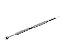 Rui Smiths Pousse Cuticule Professionnel en Métal à Double Extrémité en Acier Inoxydable (Poussoir à Cuticules) et Outil de Grattoir pour Dissolvant de Vernis à Gel Triangulaire - Style n ° 102