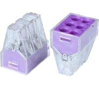 RUIAN PCT-106 Lot de 50 connecteurs de fil électrique à 6 ports, connexion rapide 18-12 AWG pour fils toronnés solides