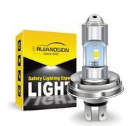 Ruiandsion 1 pièce P45T H5 R2 LED Ampoule pour moto 6V sans polarité, blanche super lumineuse, 3570, 3 puces SMD, faisceau haut/bas de remplacement pour moto, scooter, feu de jour