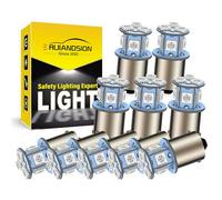 Ruiandsion 10 PCS P21W LED ampoules 1156 BA15S lumière rouge LED ampoule 6V-30V CA 12V LED ampoule pour lumière de recul frein clignotant signal RV