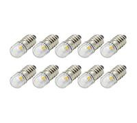 Ruiandsion 10 pièces E10 ampoule LED 12V blanc 1W remplacer les ampoules de lampe de poche de phare de torche, terre négative