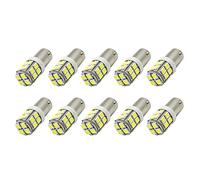 Ruiandsion 10pcs 12V BA9S Ampoule LED BA9 BA9S 53 57 1895 64111 Super Bright 200LM 2835 20SMD Jeu de puces à LED Éclairage intérieur de la plaque d'immatriculation, blanc