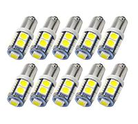 Ruiandsion 10pcs 12V BA9S Ampoule LED BA9 BA9S 53 57 1895 64111 Super Bright blanc 5050 9SMD Chipset LED Intérieur Lumière Porte Lumières de courtoisie Ampoule