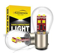 Ruiandsion 2 pièces BA15D 1130 1142 1176 ampoule LED blanche 12V 3535 6 SMD ampoule LED Remplacement pour les feux arrière de voiture remorque bateau marine RV camping-car bateau Sans polarité