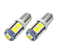 Ruiandsion 2pcs 12V BA9S Ampoule LED BA9 BA9S 53 57 1895 64111 Super Bright blanc 5050 9SMD Chipset LED Intérieur Lumière Porte Lumières de courtoisie Ampoule