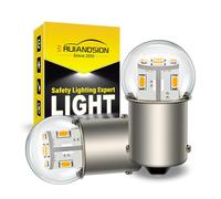 Ruiandsion 2pcs Ampoule LED 1156 6V BA15S 7506 Blanc chaud 3014 12SMD Puces LED Feux arrières LED de recul et de clignotant