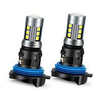 Ruiandsion 2pcs Ampoule LED HP24W 12V Super Lumineux 10-30V 3030 15SMD Chipsets LED LED Feux Diurnes DRL, Blanc