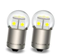 Ruiandsion 2pcs Ampoules LED BAU15S Blanc 6-30V 24V 12V 6V 3030 12SMD LED Ampoule de Remplacement pour Feux de Recul de Voiture Clignotants Sans Polarité
