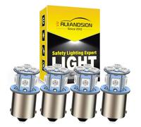 Ruiandsion 4 PCS P21W LED ampoules 1156 BA15S lumière rouge LED ampoule 6V-30V CA 12V LED ampoule pour lumière de recul frein clignotant signal RV