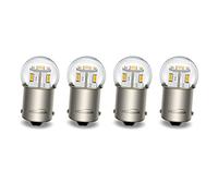 Ruiandsion 4pcs Ampoule LED 1156 24V BA15S 7506 Blanc chaud 3014 12SMD Puces LED Feux arrières LED de recul et de clignotant