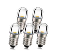 Ruiandsion 5 pièces 12 V E10 douille de Base ampoule LED 1 W blanc chaud remplacer torche phare phare Mini lampe frontale ampoules de lampe de poche