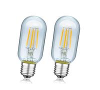 Ruiandsion Ampoule Edison 5V E27 Lot de 2, Lampe LED vintage T45 pour cabane et utilisation hors réseau, Lampe décorative blanc chaud 2700K