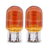 Ruiandsion Ampoule Halogène T20 12V 21W Jaune Ambre 7443 W21W pour Lumière Indicateur de Voiture Lampe de Signalisation Lumière de Jour