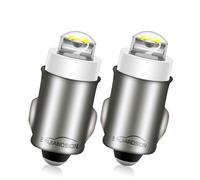 Ruiandsion Ampoule LED BA7S 12V Non Polarisée, Tableau de Bord Voiture Moto, Compteur Voyant Interrupteur, Blanc Blanc Chaud Bleu Rouge Vert Jaune, Lot de 2 (Couleur: Blanc)