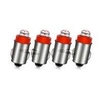 Ruiandsion Ampoule LED BA7S 12V Non Polarisée, Tableau de Bord Voiture Moto, Compteur Voyant Interrupteur, Blanc Blanc Chaud Bleu Rouge Vert Jaune, Lot de 4 (Couleur: Rouge)