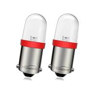 Ruiandsion Ampoule LED BA9S 12V rouge pour voyant tableau bord, 2pcs | Lampe LED T4W 1895 53 57 150LM pour tableau de bord, combiné instruments, plafonnier, lecture et porte