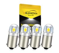Ruiandsion Ampoule LED BA9S 6V 6000K Blanc Lot de 4 pour Éclairage Intérieur de Voiture Ancienne, Plafonnier, Carte, Plaque d'Immatriculation, BA9 1895