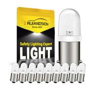 Ruiandsion Ampoule LED BA9S 9mm 12V blanche pour lampe miniature, 10pcs | Lampe LED T4W 1895 53 57 150LM pour tableau de bord, combiné instruments, plafonnier, lecture et porte