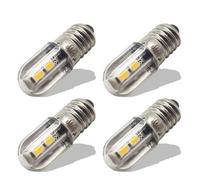 Ruiandsion Ampoule LED E10 220V 230V AC Économie d'Énergie Lumière Indicatrice LED Culot Vis E10 4 Puces 3030 LED Ampoule Améliorée,Jaune (Lot de 4)