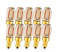 Ruiandsion Ampoule LED E12 1W Veilleuse 12-24V Pendentif Chandelier Dimmable Lampes Réfrigérateur Lampe Réfrigérateur Chambre Appliques Murales, Jaune 2200K (Lot de 10)