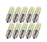 Ruiandsion Ampoule LED E12 220V 3W Veilleuse Blanc 2835 24SMD pour Chandelier Pendentif Candélabre Lumière Décorative Lampe Extérieure Chambre Appliques Murales (Lot de 10)