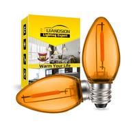 Ruiandsion Ampoule LED E12 24V orange pour applique murale, 2 pièces | Couverture complète, culot vis E12, 24V, économe en énergie, pour appliques et couloirs, durable