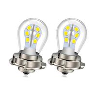 Ruiandsion Ampoule LED P26S, AC/DC 6V blanc, 2835 28SMD, remplacement pour lumière de moto, pack de 2
