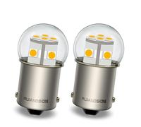 Ruiandsion Ampoules LED BA15S 1156 6-30V 6V 12V 24V Blanc Chaud 1141 1003, Ampoule LED à Contact Unique pour Feux de Recul et Clignotants de Voiture Moto - Lot de 2