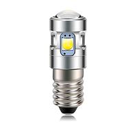 Ruiandsion Ampoules LED E10 10-30 V blanches 3030 4SMD avec projecteur pour 8-16 cellules C & D Mini lampe de poche pour vélo