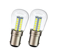 Ruiandsion Ba15d Ampoule à LED AC 220V B15 à baïonnette Blanc Ampoule claire de remplacement pour bougie, lampes d'appareils, plafonnier, lampe décorative (lot de 2)