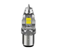 Ruiandsion BA20D H6 LED Phare Moto Hi/Lo Beam Blanc DC 8-24V 25W Super Bright 12000 Lumens pour Moto Motoneige Scooter ADV ATV(Pack de 1)