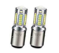 Ruiandsion BA20D Lot de 2 projecteurs LED pour moto Blanc AC 10-30 V Non polarité Super lumineux 1200 lm Faisceau de lumière haut et bas pour moto
