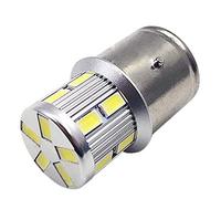 Ruiandsion BA21D Base LED Ampoule 6V Super Bright Blanc 5730 17SMD Chips Ampoule LED pour Moto-phares (Pack de 1)