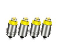 Ruiandsion BA7S 3898 Ampoules LED 24V Jaune, Puces COB LED pour Remplacement des Lumières Intérieures de Voiture, Tableau de Bord et Lumières d’Indicateur d’Instrument, Non-polarisé (Lot de 4)