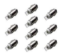 Ruiandsion Ba7s Glb281 Llb281 Lot de 10 ampoules de voiture à LED blanc pour horloge de tableau de bord - Ampoules de 12 V de masse négative (négatif du côté de l'ampoule)