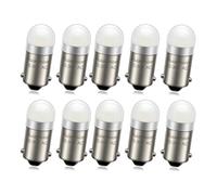 Ruiandsion BA9S Lot de 10 ampoules LED pour boîte à gants 1895 1891 Blanc 10-30 V Non polarité Chipset 3SMD 2016 pour intérieur de voiture
