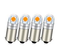 Ruiandsion BA9S Lot de 4 spots LED BA9S 24 V non polarité BA9 1895 1891 53 57 jaune 3030 2SMD pour intérieur de voiture