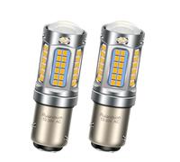 Ruiandsion BAW15D - phare ED, couleur blanc chaud, AC10-30 V, sans polarité, super brillant, 2016, 69 SMD, double éclat, pour feu stop, feux arrière de stationnement, lot de 2