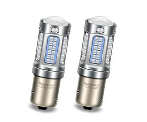 Ruiandsion BAW15S Ampoule LED Super Lumineuse 2016 69 Chipsets à DEL AC 10-30V Sans Polarité 1200LM Rouge Remplacement pour le feu de recul, le feu de signalisation et le feu de queue Paquet de 2